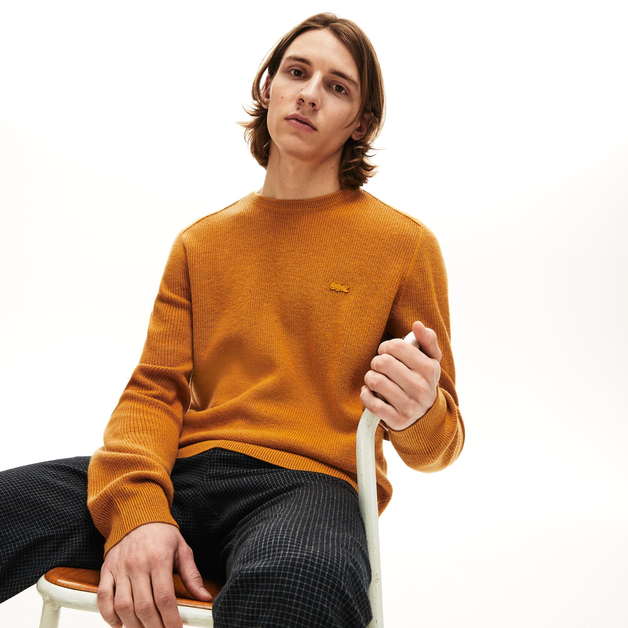 orange lacoste sweater
