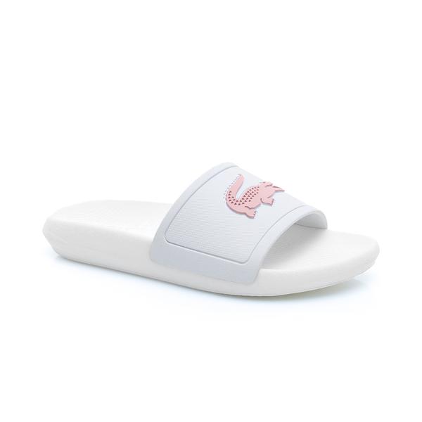 Lacoste Women's Croco Water-repellent Synthetic Slides