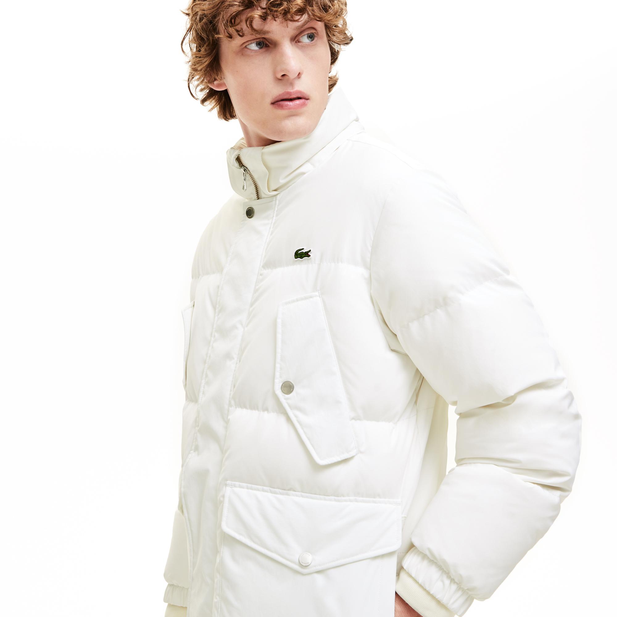 Lacoste Mens Water-Resistant Taffeta Jackets with Detachable Hood