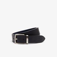 Lacoste Men's Reversible Leather Belt And 2 Buckles Gift Set672