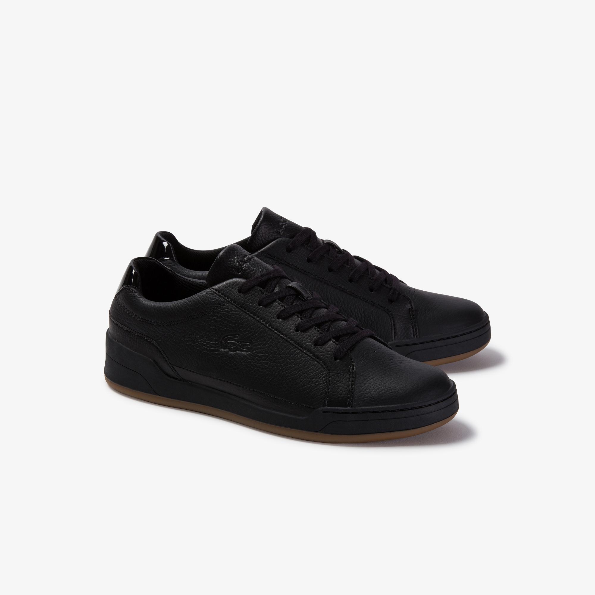 lacoste black leather