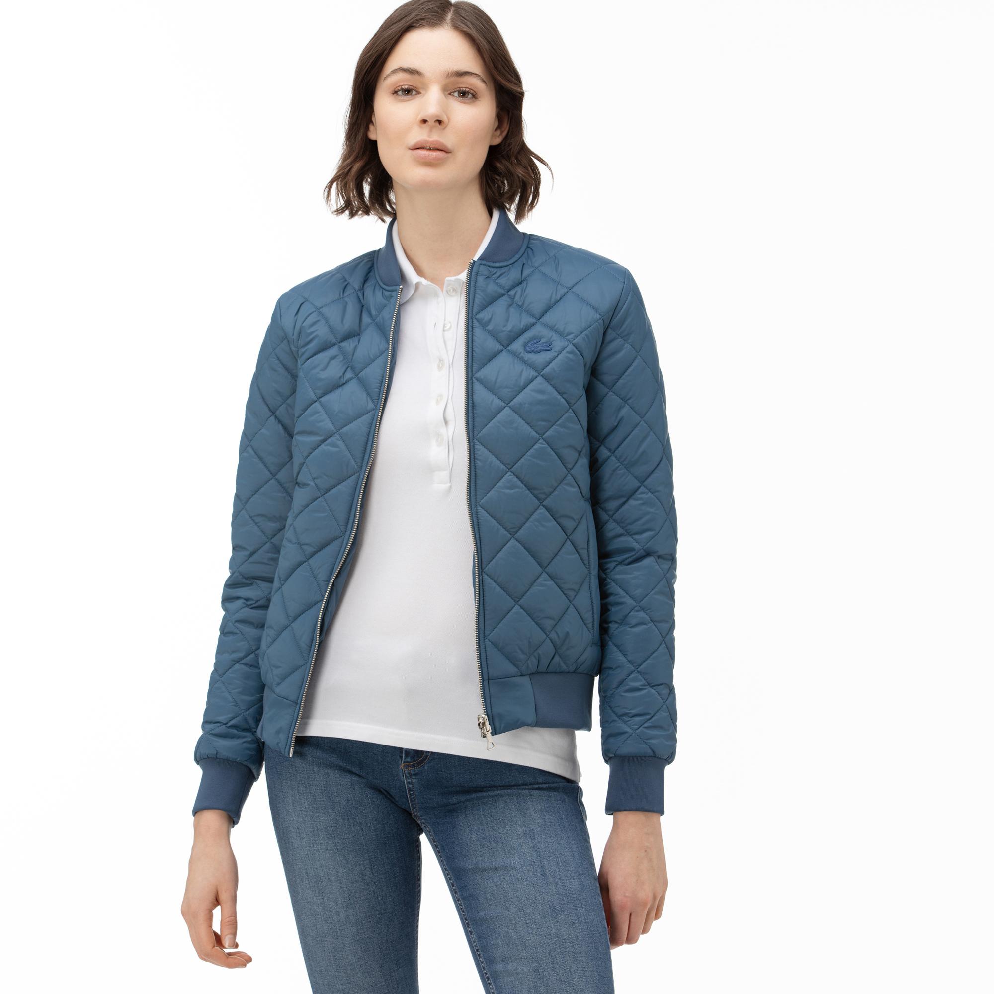 Lacoste Women's Stand-Up Collar Quilted 