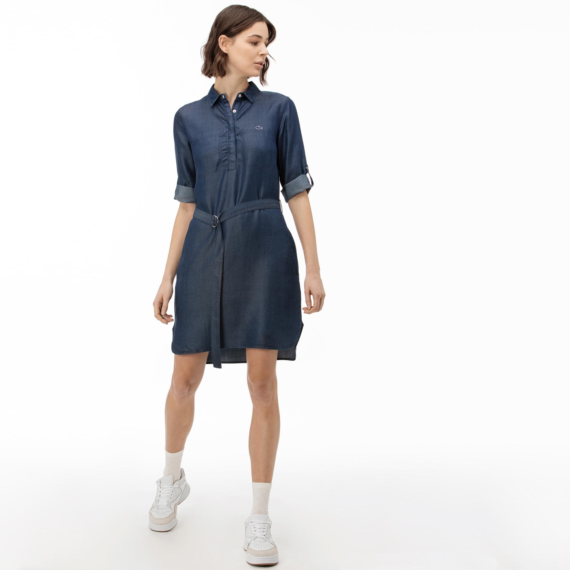 Short Sleeve Denim Dress EF0912 | Lacoste