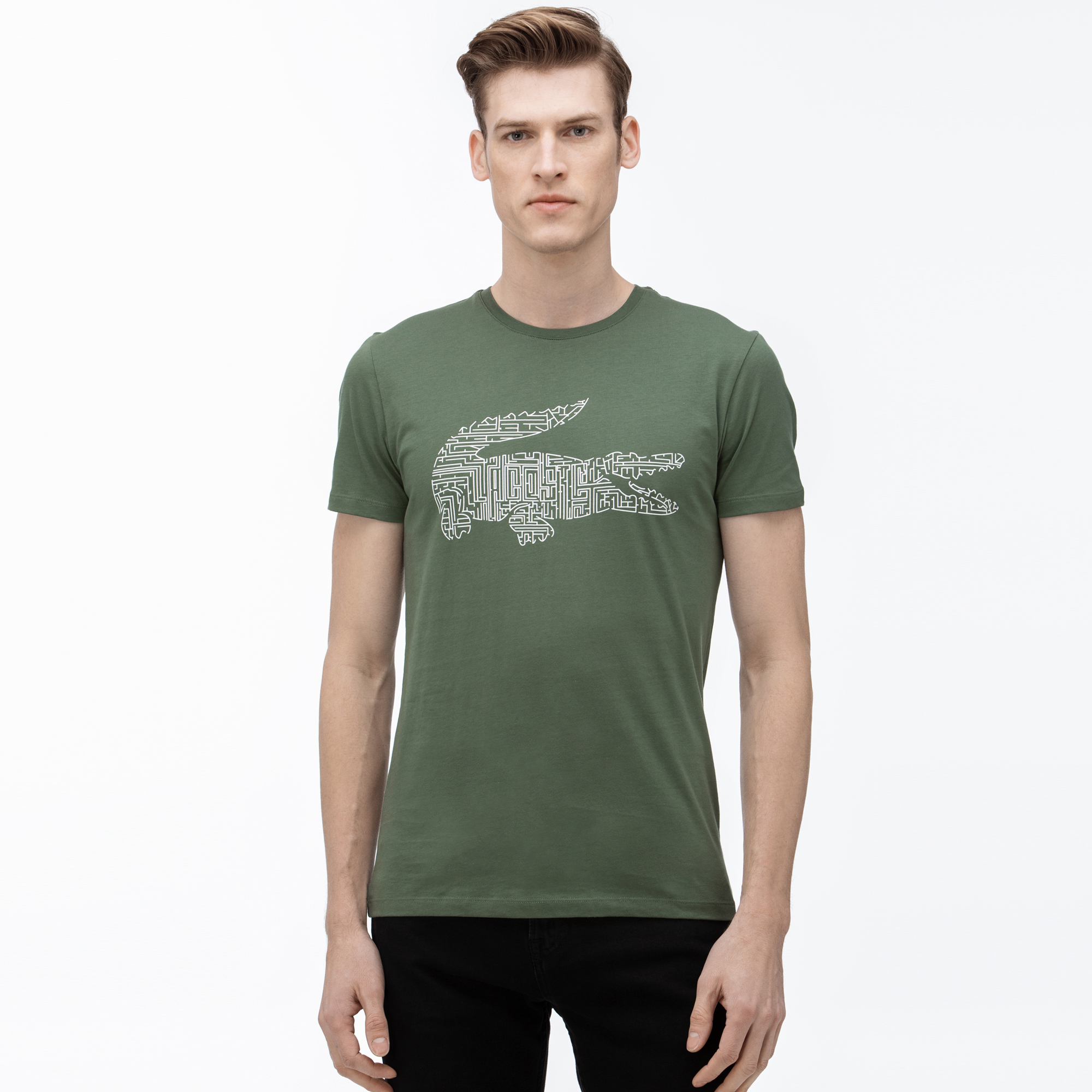 Lacoste Men's Round Neck Graphic T-Shirt TH0027 | Lacoste