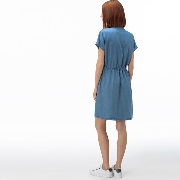 Lacoste Women's Short Sleeve Denim Dress