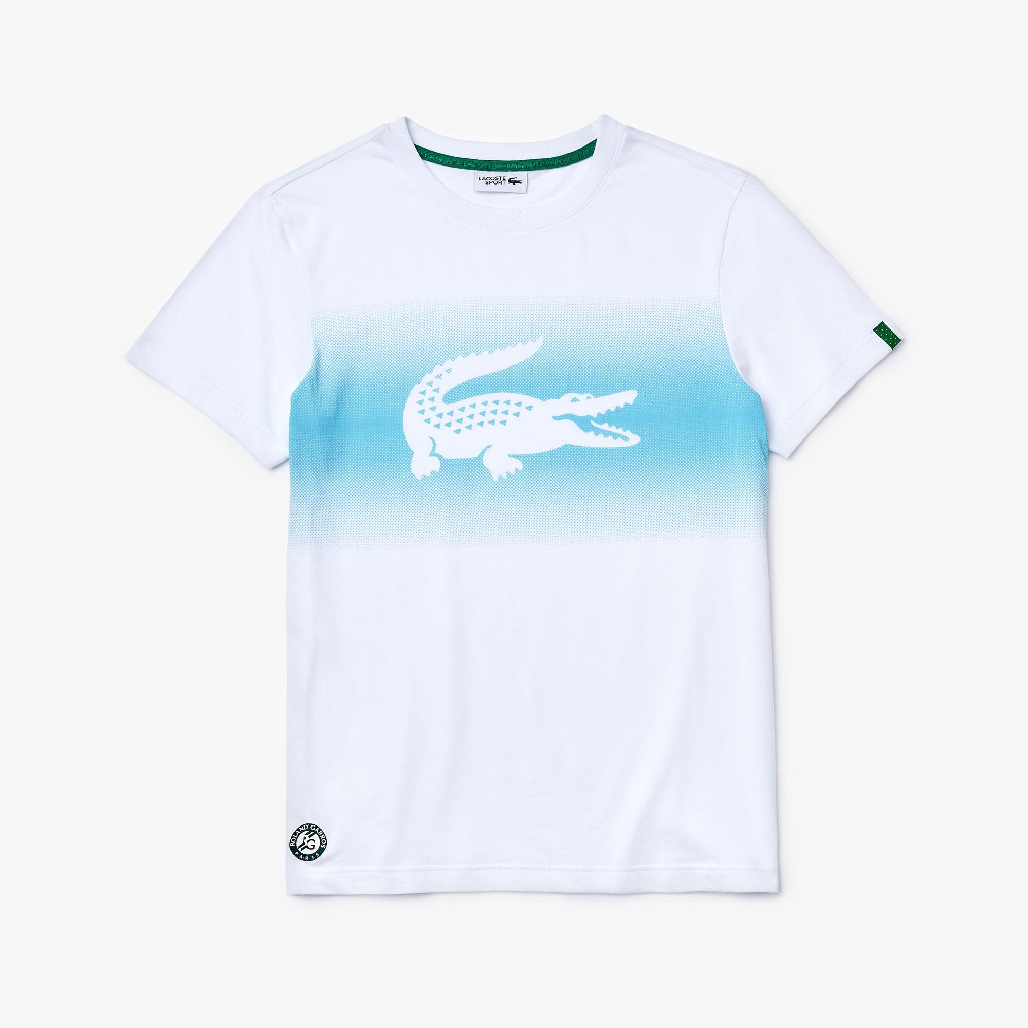 Lacoste Men's Sport Roland Garros Croc Print T-Shirt TH3616 | Lacoste