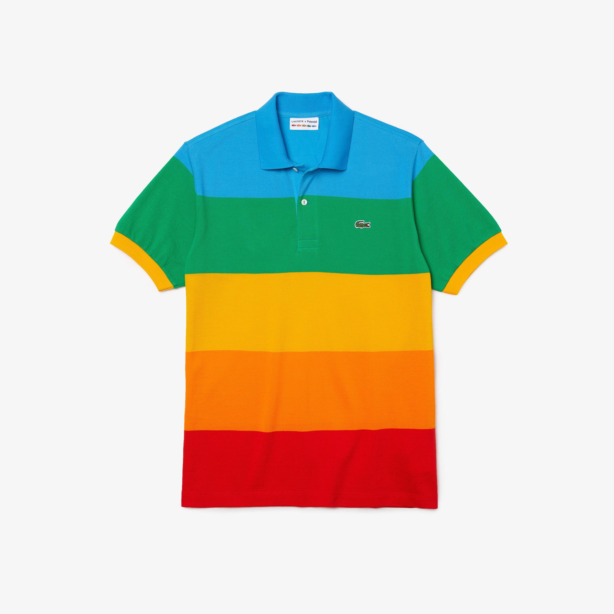 Kids Boys Lacoste Block Stripe Polo Shirt Classic Fit Short Sleeve New 