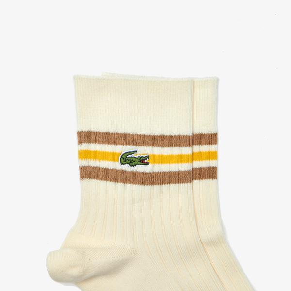 Lacoste Men’s Heritage Sport Striped Ribbed Socks