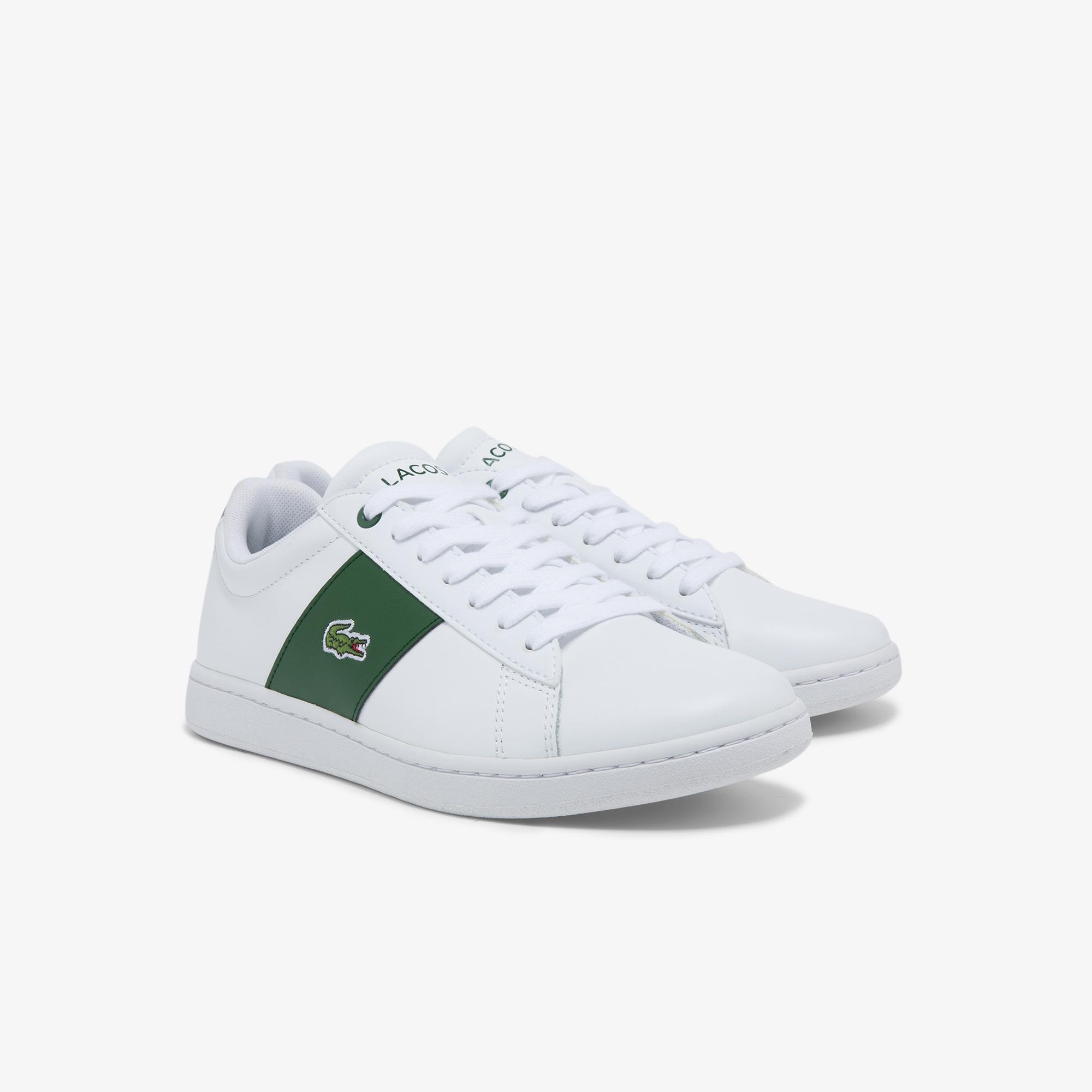 Lacoste Women's Carnaby Evo Leather Contrast Quarter Sneakers