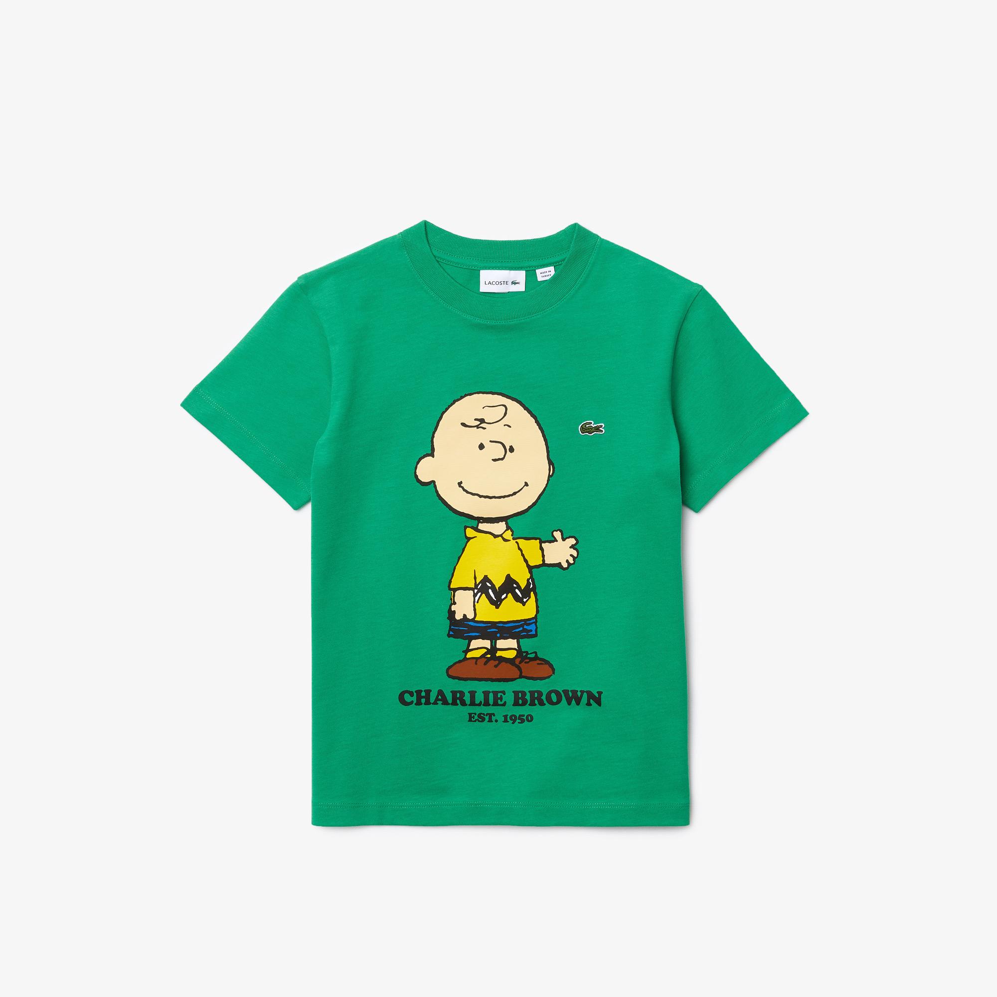 Boys’ Lacoste x Peanuts Print Organic Cotton T-shirt