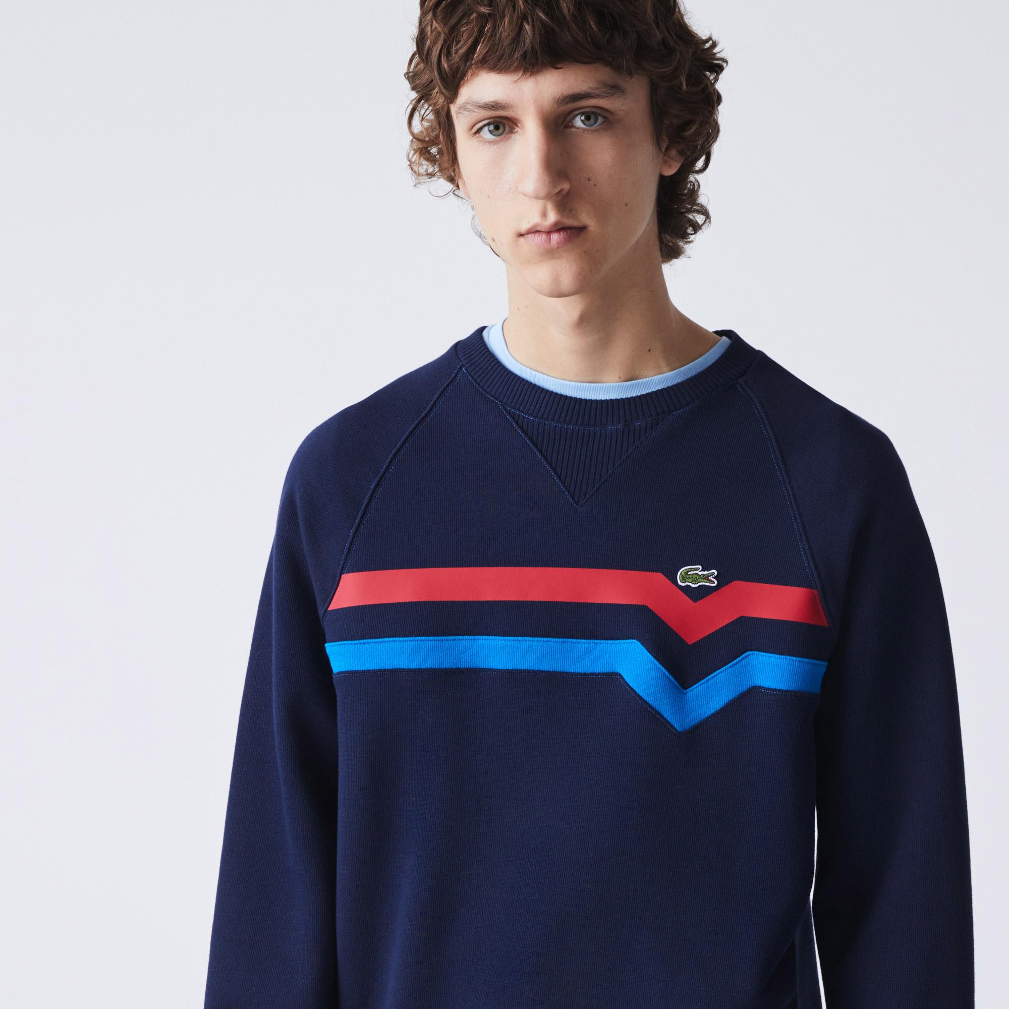 Lacoste Men’s Made in France Colorblock Fleece Loose Fit Sweatshirt