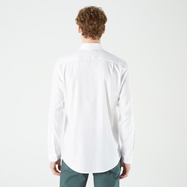 Lacoste Pánska tkaná košeľa s dlhým rukávom 
