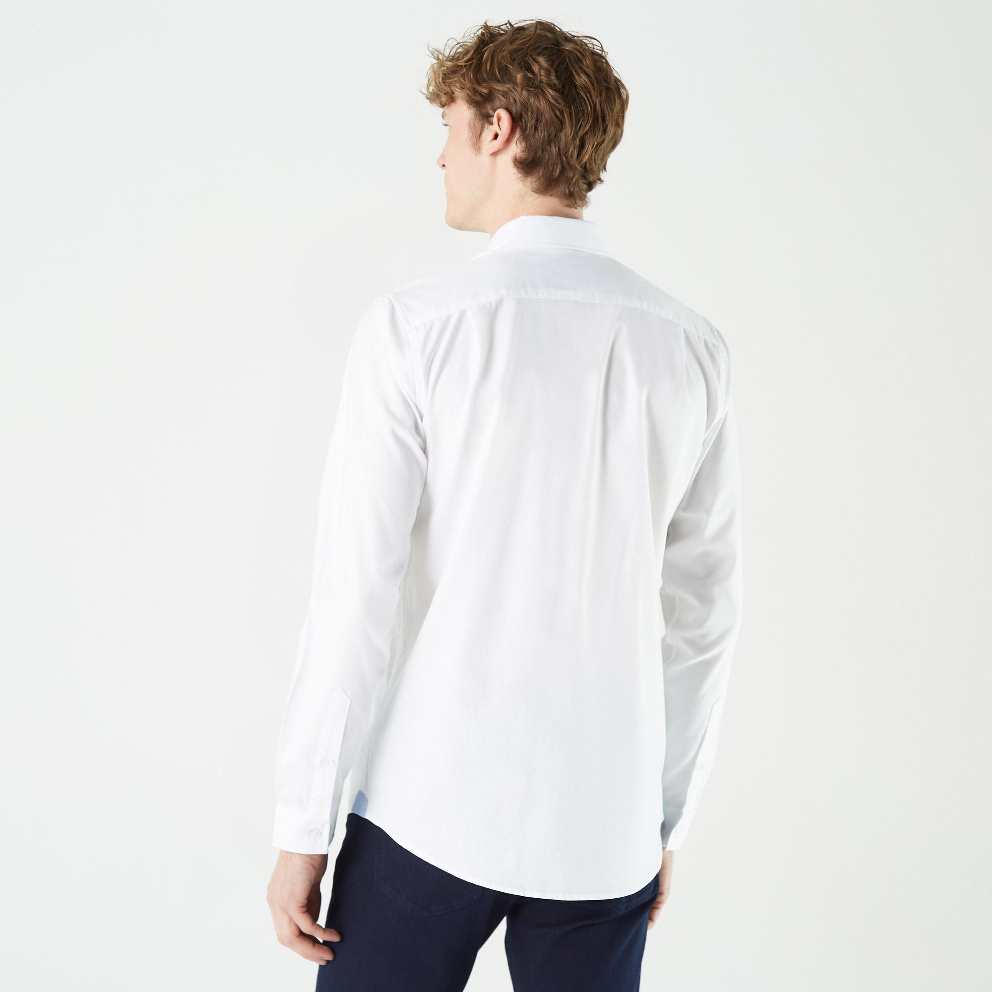 Lacoste Mens Long Sleeve Shirt CH4976-00 White 40