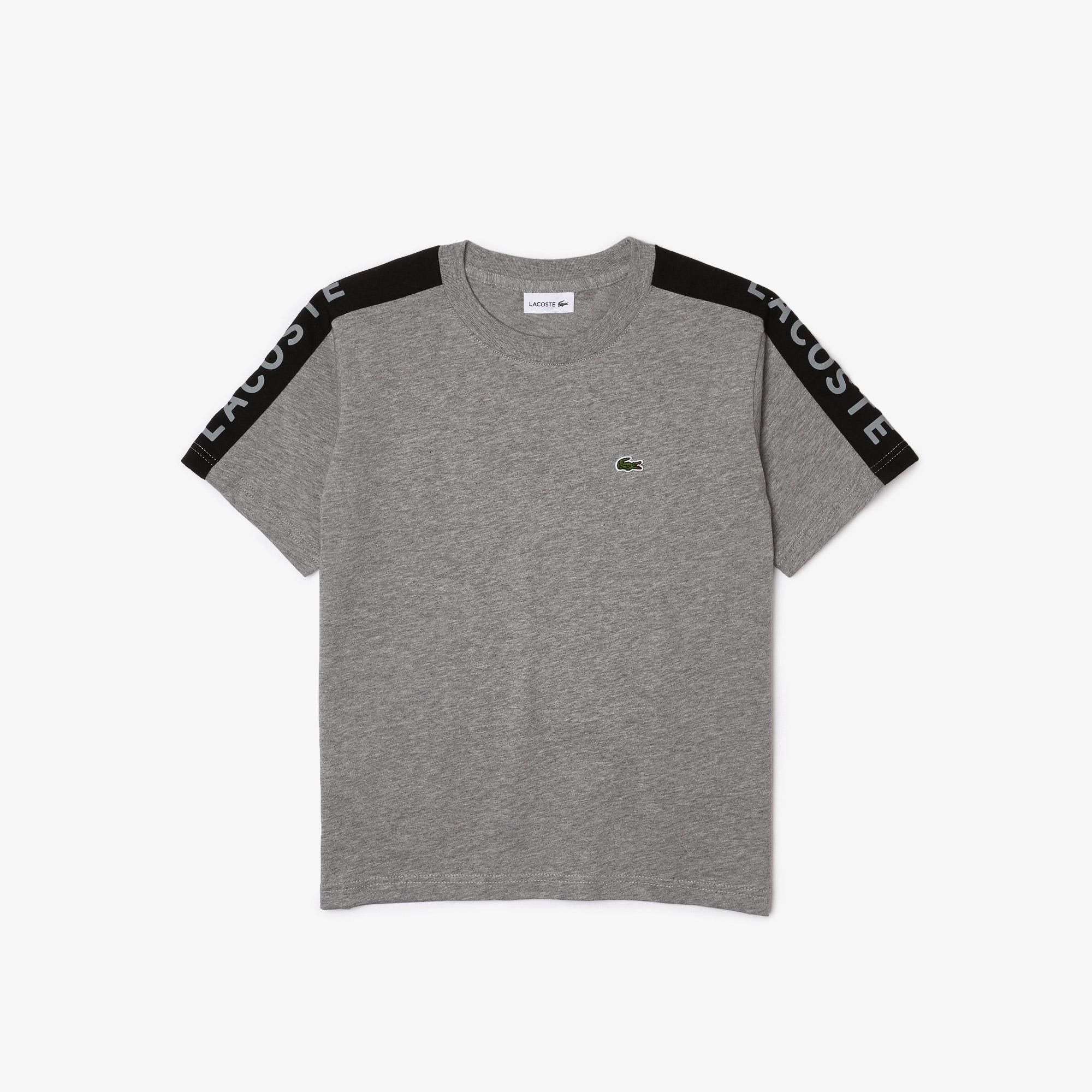 Lacoste Boys’ Crew Neck Lettered Bands Cotton T-shirt