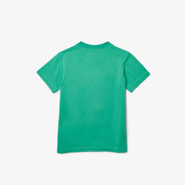 Lacoste Kids’  x Minecraft Print Organic Cotton T-Shirt