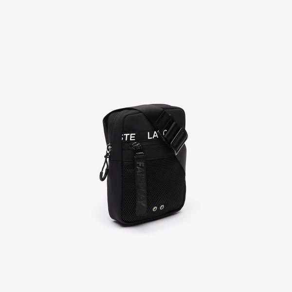 Lacoste Unisex Branded Band Nylon Flat Crossover Bag