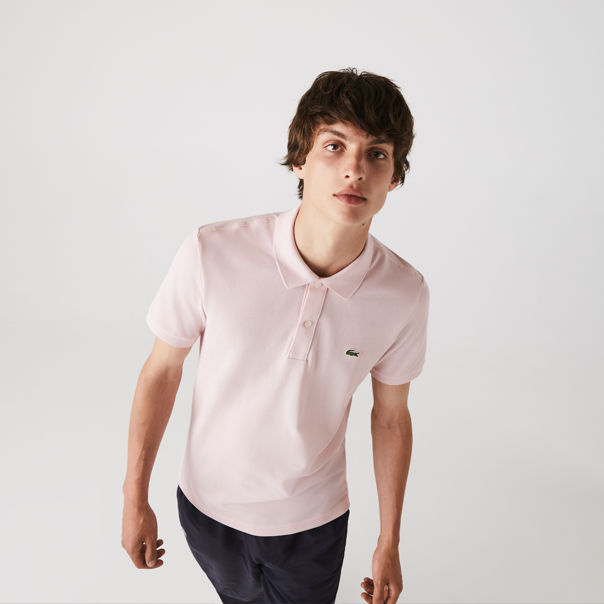 Lacoste Men's Slim Fit Light Pink Polo