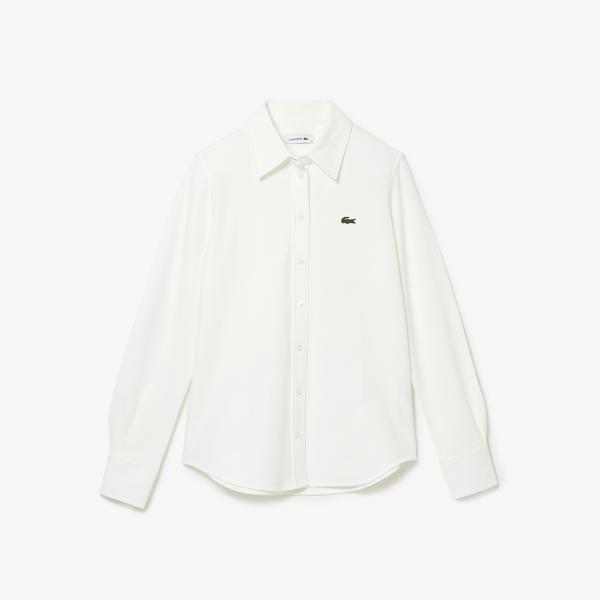 Lacoste Women's  French Collar Cotton Piqué Shirt