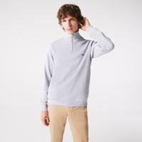 Lacoste Men's Zippered Stand-Up Collar Cotton SweatshirtCCA